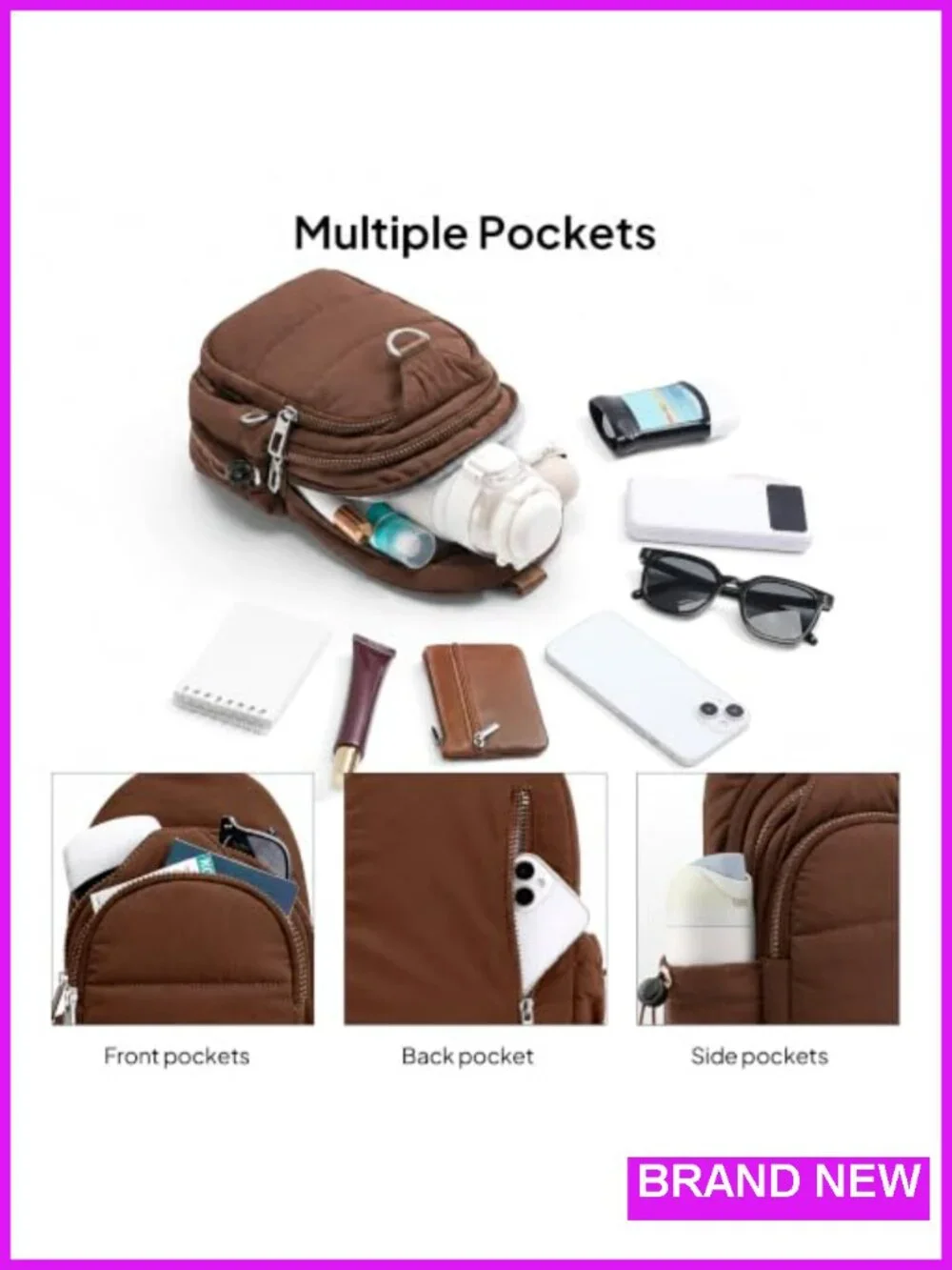 Anti-Theft Crossbody Bag Women Small Sling Travel RFID Blocking Quilted
